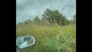 The stepmother is nervous because she wants to go shopping but he stops the car in a public parking lot and makes her give him a blowjob.