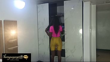 Sexy ebony sweet girl creampied on my big black dick