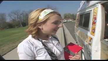 White teen 18 year old loves sucking the ice cream mens cock